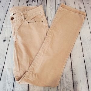 J. Crew Women's Corduroy Pants 32R City Fit Tan‎ Beige Straight Leg 100% Cotton